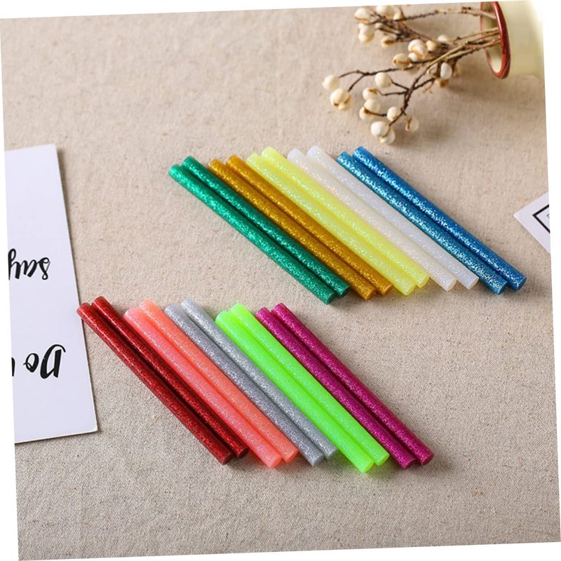 DOITOOL 100pcs Colorful Hot Melt Glue Sticks for High Adhesion Water Resistant Great for More Sparkling Green Color - Image 4
