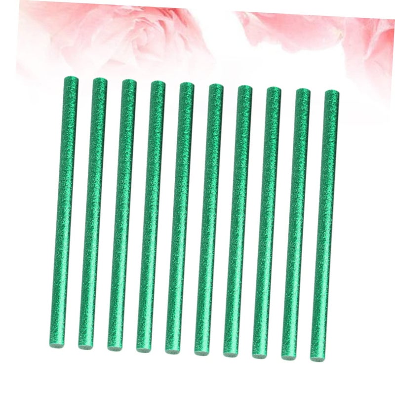 DOITOOL 100pcs Colorful Hot Melt Glue Sticks for High Adhesion Water Resistant Great for More Sparkling Green Color - Image 2