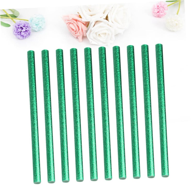 DOITOOL 100pcs Colorful Hot Melt Glue Sticks for High Adhesion Water Resistant Great for More Sparkling Green Color - Image 5