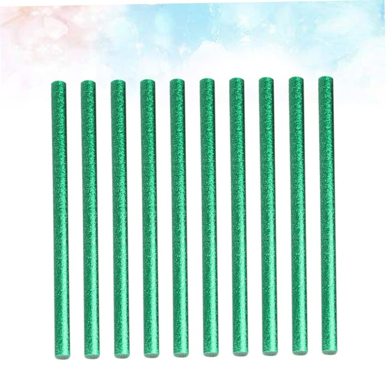 DOITOOL 100pcs Colorful Hot Melt Glue Sticks for High Adhesion Water Resistant Great for More Sparkling Green Color - Image 3