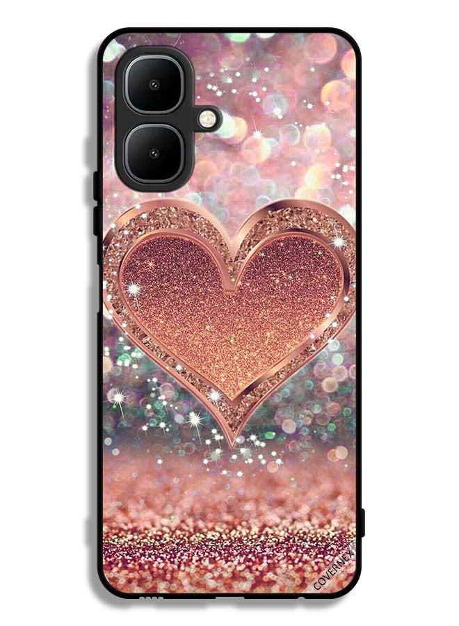Infinix Smart 10 Protective Case Cover Glitter Heart