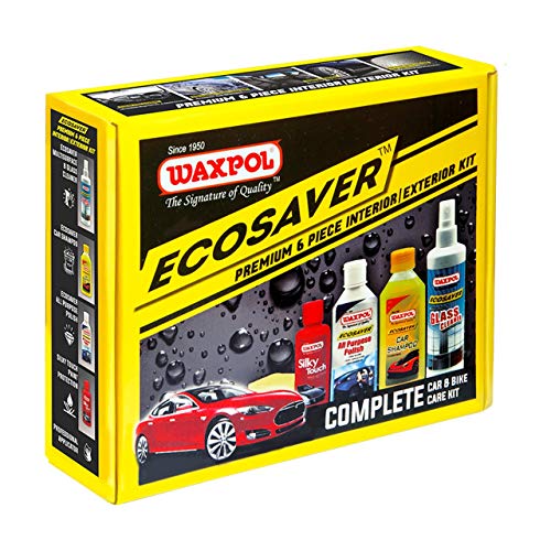 Waxpol Ecosaver Premium Car & Bike Cleaning & Shine Kit (8-Piece) – Interior & Exterior Care, Dashboard,Tyre,Exterior Car Wash & Premium Shine Polish Kit - Image 2