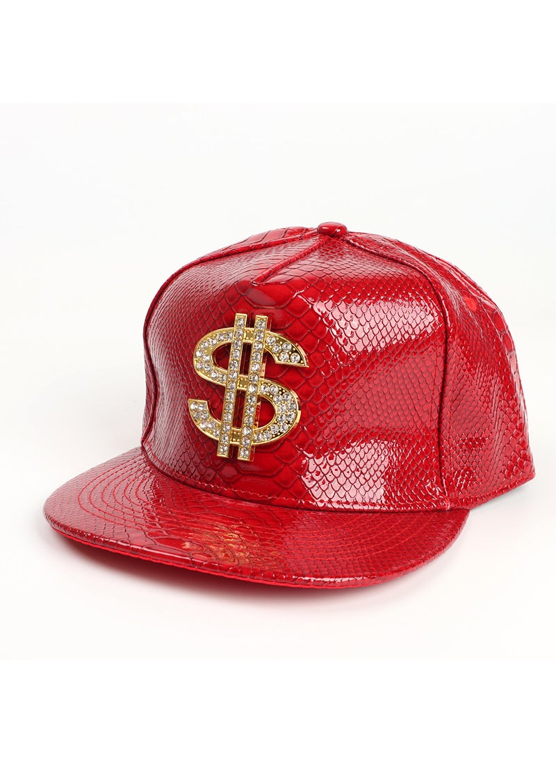 Generic - Crocodile Pattern Gold Dollar Hip-Hop Cap Silver - Image 1