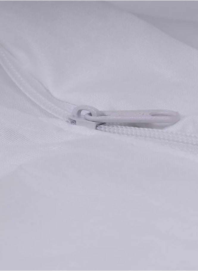 REZLAN UAE ريزلان الإمارات - مجموعة أغطية لحاف كلاسيكية مع ملاءة مشدودة (ملكي، أبيض) - Image 3