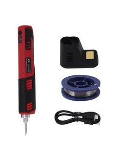 Portable Cordless Soldering Iron Kit Cordless Soldering Iron with Rechargeable Lithium Ion Battery Red