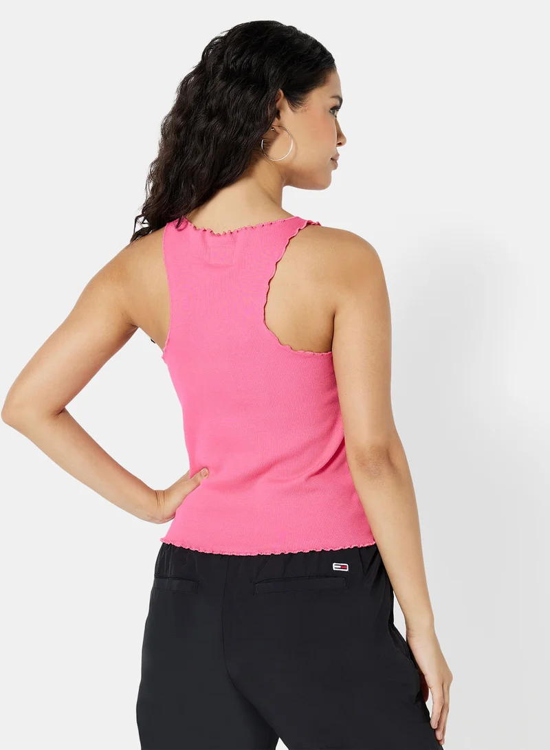 تومي جينز Ribbed Skinny Fit Tank Top