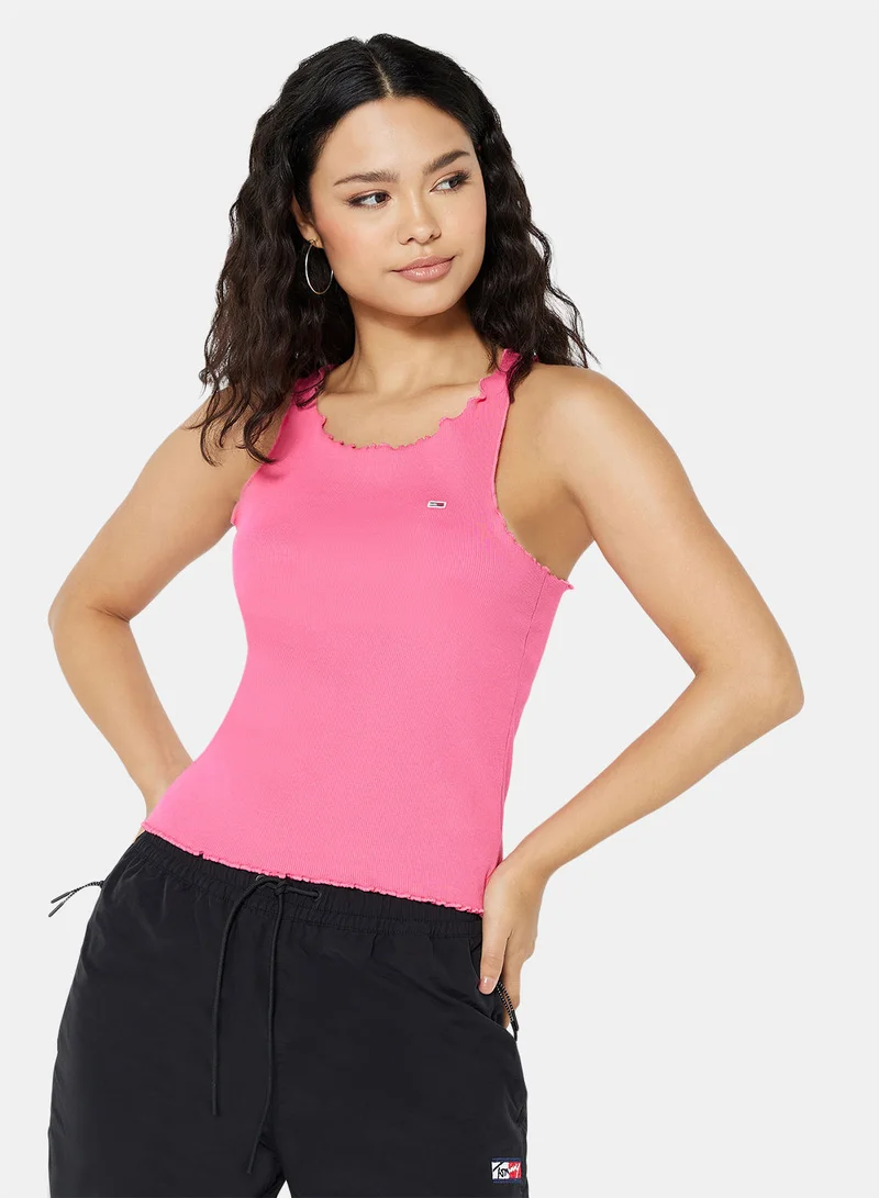 تومي جينز Ribbed Skinny Fit Tank Top