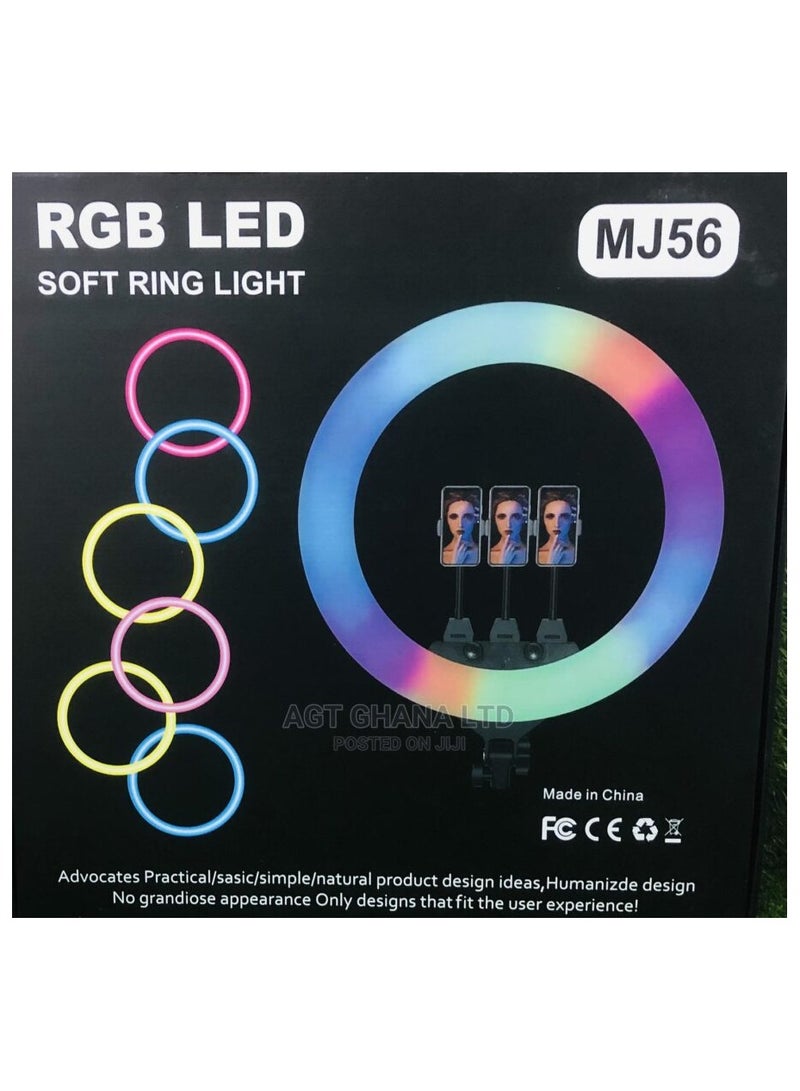 MJ Multicolour RGB LED Soft Ring Light MJ56 - Image 1