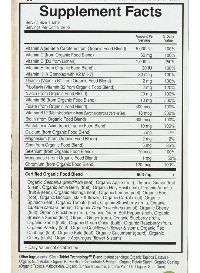 Garden Of Life, Vitamin Men's Once Daily Multi, 72 Tablets Organic - Image 4