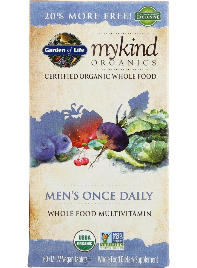 Garden Of Life, Vitamin Men's Once Daily Multi, 72 Tablets Organic - Image 1