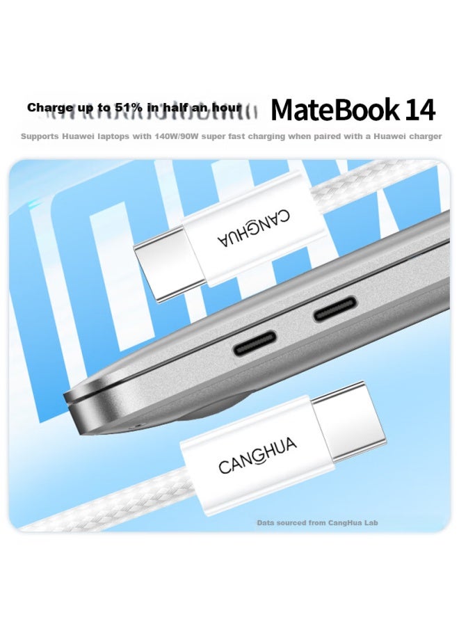 CangHua Dual-head Type-c Data Cable 7a (max 140w) Charging Cable 88w/66w Fast Charging For Huawei Mate 70 Pro/pura 70, Xiaomi, Apple, Tablets - Image 2