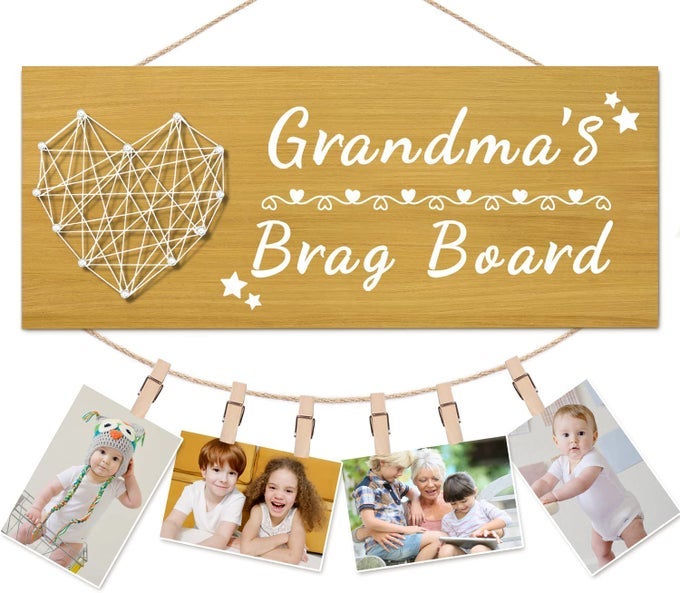 CHRISTMAS GRANDMA GIFTS GRANDMAS BRAG BOARD GRANDMA GIFTS FROM GRANDKIDS PICTURE FRAME PHOTO HOLDER GRANDMA BIRTHDAY MOTHERS DAY THANKSGIVING VALENTINES XMAS