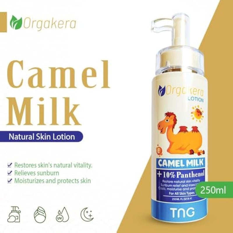 Orgakera 10% Panthenol Camel Milk Lotion 250 ml - Image 2