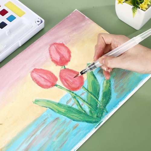 Marspark 3 Pcs Travel Watercolor Paint Set Portable Water Color Paint Kit with Water Brush Pocket Field Sketch Art Supplies Gift for Artists Beginner Painters Painting 12 Colors with 1 Brush Per Set - Image 3