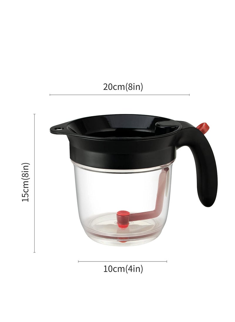 SYOSI - Fat Separator With Bottom Release, 4 Cup Gravy Separator for Cooking with Oil Strainer, Kitchen Gadgets Grease Separator, Oil Separator - Fat Separator with Strainer, Gravy and Fat Seperator - Image 1
