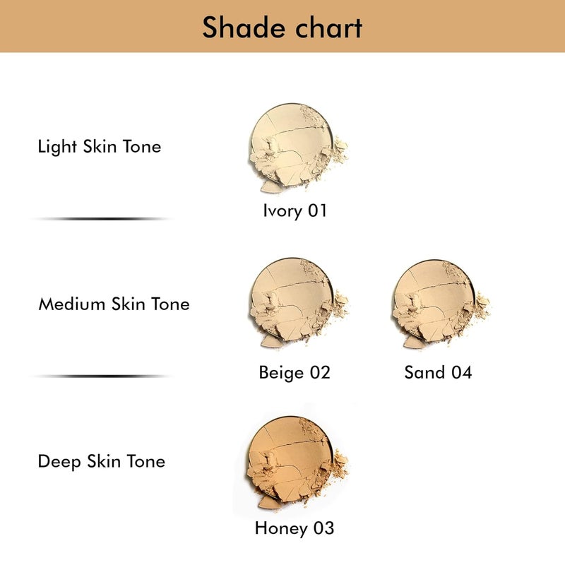 COLORS QUEEN Colors Queen 2in1 Charming Compact Powder  03 Honey 18g  Oil Control Lightweight  LongLasting Pressed Powder  Matte Compact Powder for Face Makeup with Mirror and Puff - Image 5
