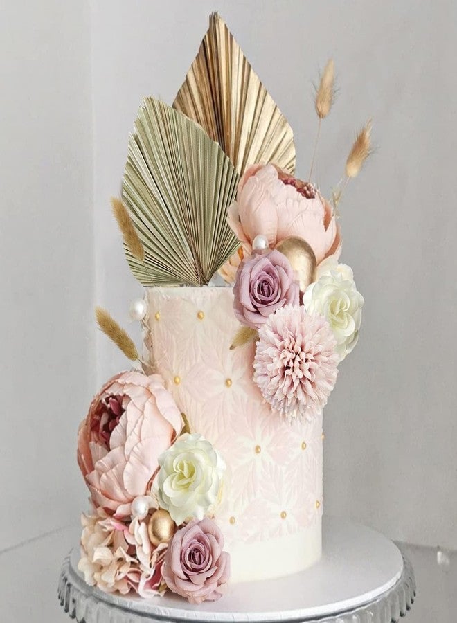 LEFUBABY Flower Cake Topper, Boho Cake Topper Artificial Flowers for Wedding Baby Shower Birthday Party Supplies (Boho) - Image 1