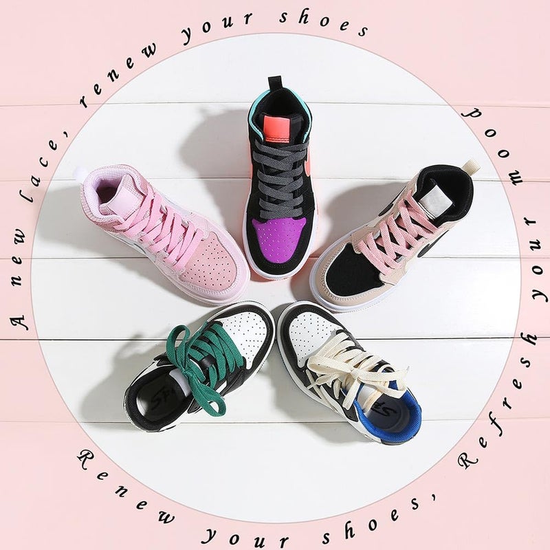 VSUDO 43" Flat Beige Shoe Laces for Sneakers, Beige Shoelaces for Sneakers, Beige Shoe Strings for Sneakers, Cream Replacements Sneakers Shoe Laces for Women or Men (1 Pair-Beige-110CM) - Image 5