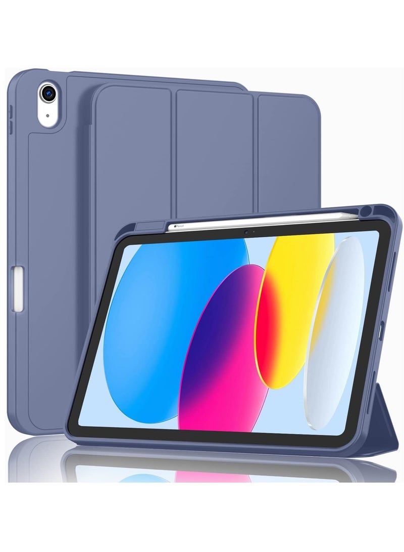 ELTRAZONE iPad 10th Generation Case (10.9 Inch, 2022) – Smart Case with Pencil Holder, Soft TPU Back, Auto Wake/Sleep Support – Lavender - Image 1