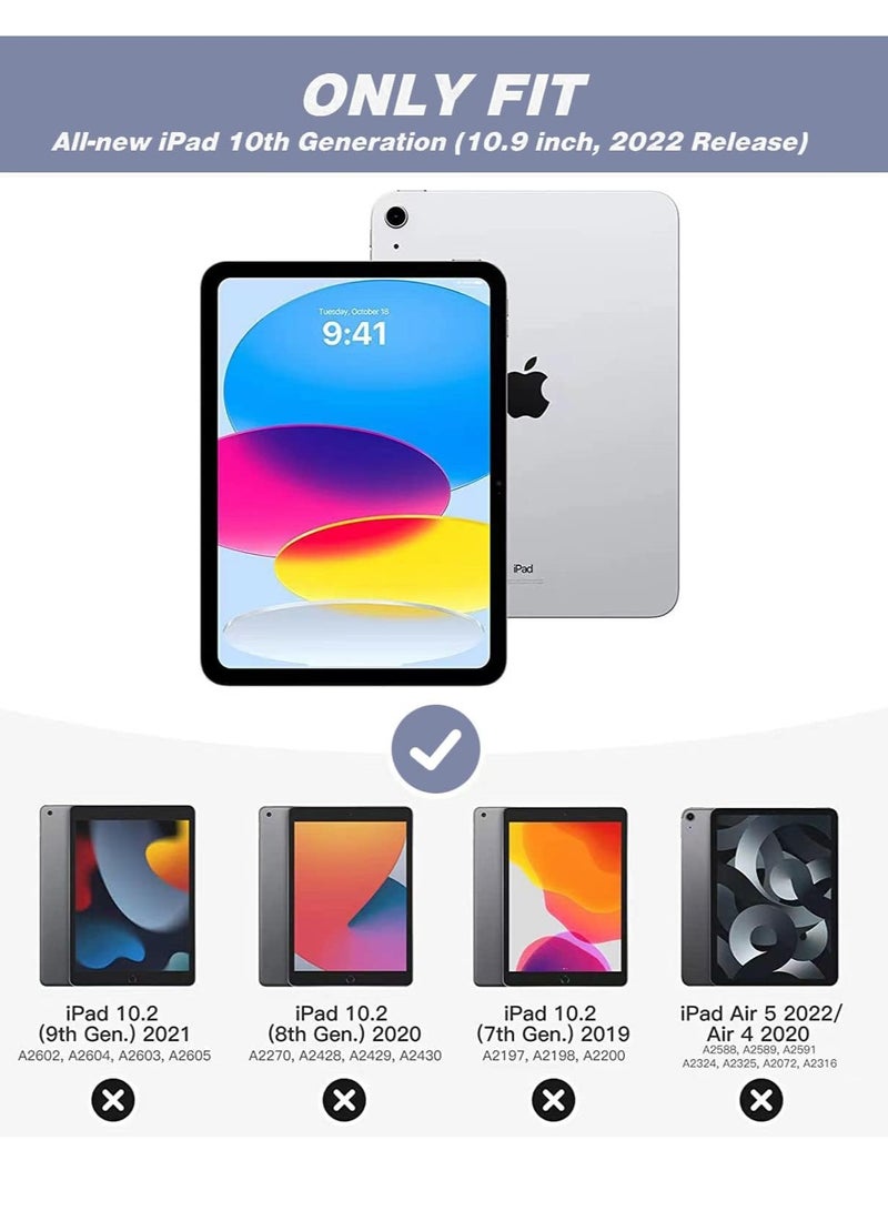 ELTRAZONE iPad 10th Generation Case (10.9 Inch, 2022) – Smart Case with Pencil Holder, Soft TPU Back, Auto Wake/Sleep Support – Lavender - Image 2