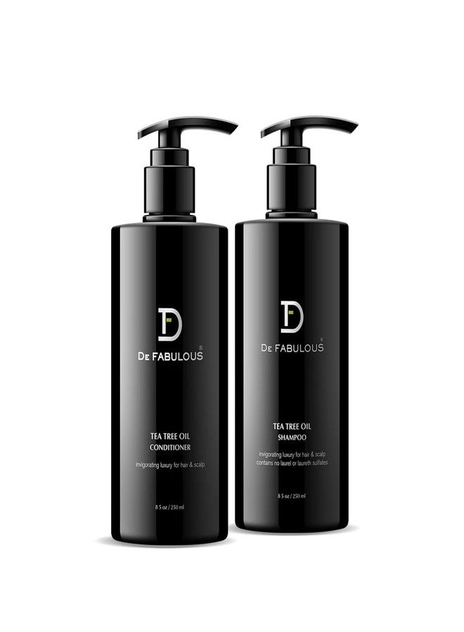De Fabulous Tea Tree Oil Shampoo and Conditioner Set | (8.5 fl oz) - Image 1