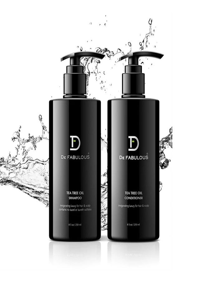 De Fabulous Tea Tree Oil Shampoo and Conditioner Set | (8.5 fl oz) - Image 2