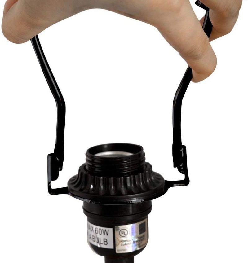 RddenIy 6" Lamp Shade Harp Holder and E26 Light Base UNO Fitter Adapter Converter Finial Set,for Table and Floor Lamps - Image 4