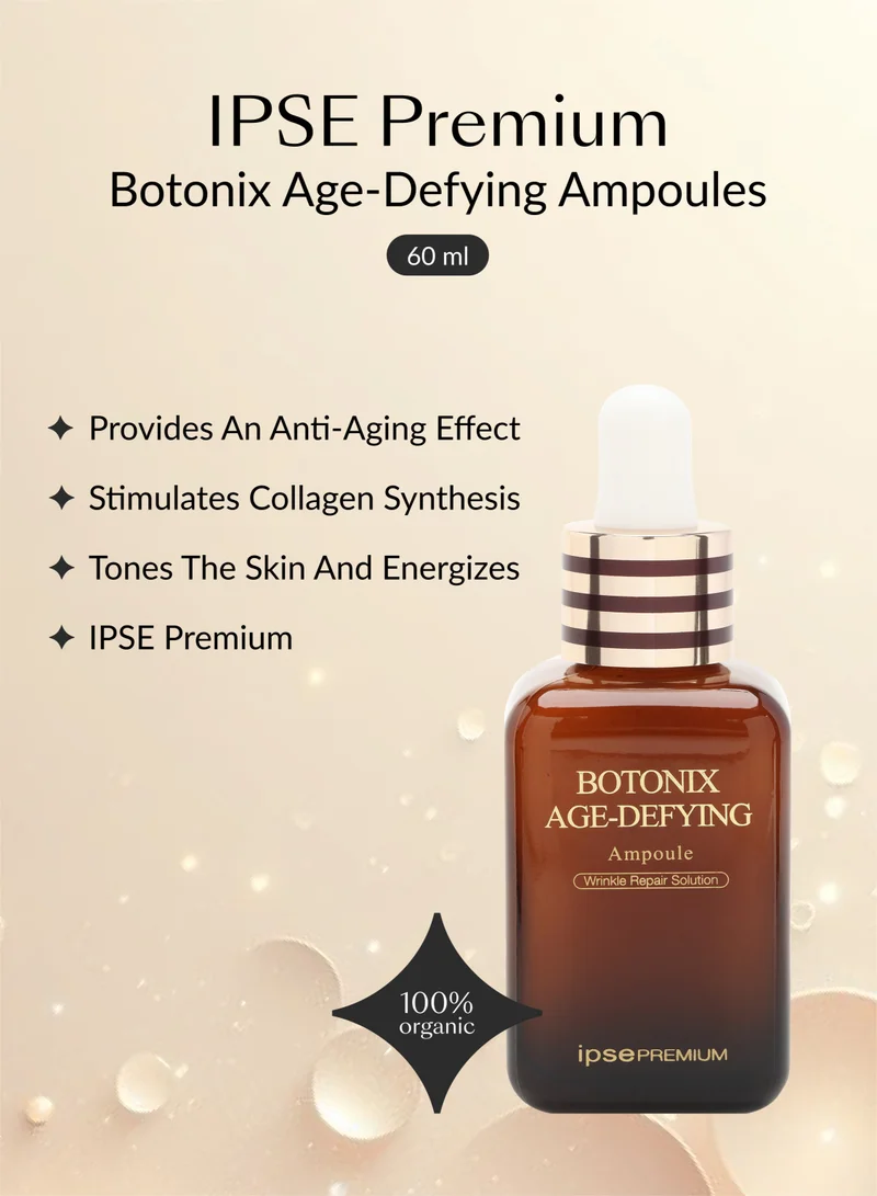 ipsePREMIUM Korean Premium Botonix Ampoule Face & Neck Serum - Skin Care Anti Aging Facial Brightening Serum - Reduce Fine Line, Wrinkle with 24k Gold