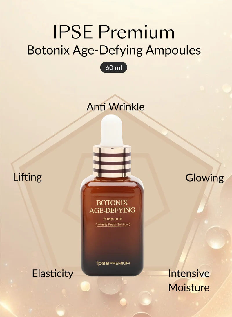 ipsePREMIUM Korean Premium Botonix Ampoule Face & Neck Serum - Skin Care Anti Aging Facial Brightening Serum - Reduce Fine Line, Wrinkle with 24k Gold