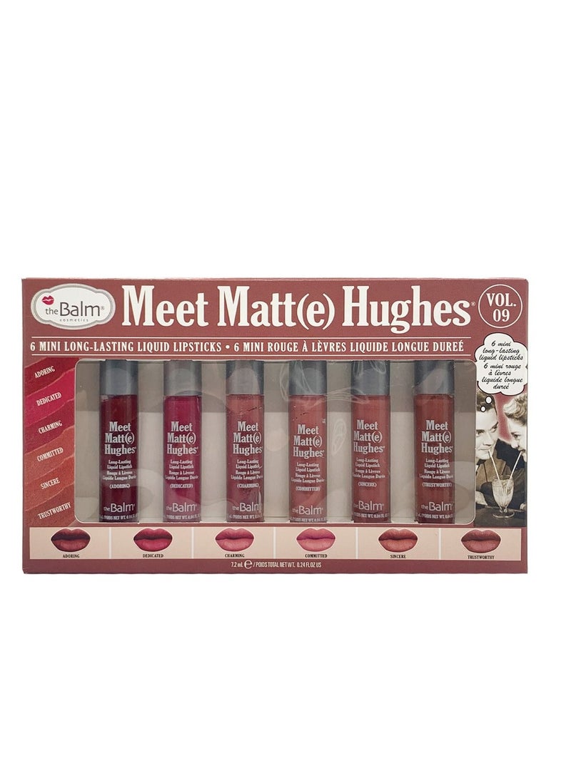 theBalm Meet Matte Hughes 6 Mini Liquid Lipsticks Multicolour  VLO..9 - Image 1