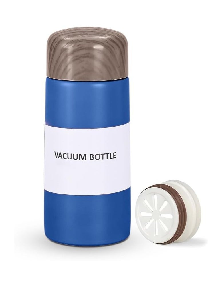 Generic Water Bottle, Mini Vacuum Insulated Water Bottle 150ml, Slim Stainless Steel Thermos Cup, Pocket Thermos Wood Grain, Creative Outdoor Portable cup - Image 1