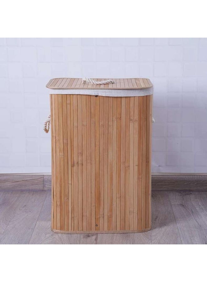 Pan Home Gervase Foldable Bamboo Laundry Hamper 42X32X60CM-Natural - Image 2