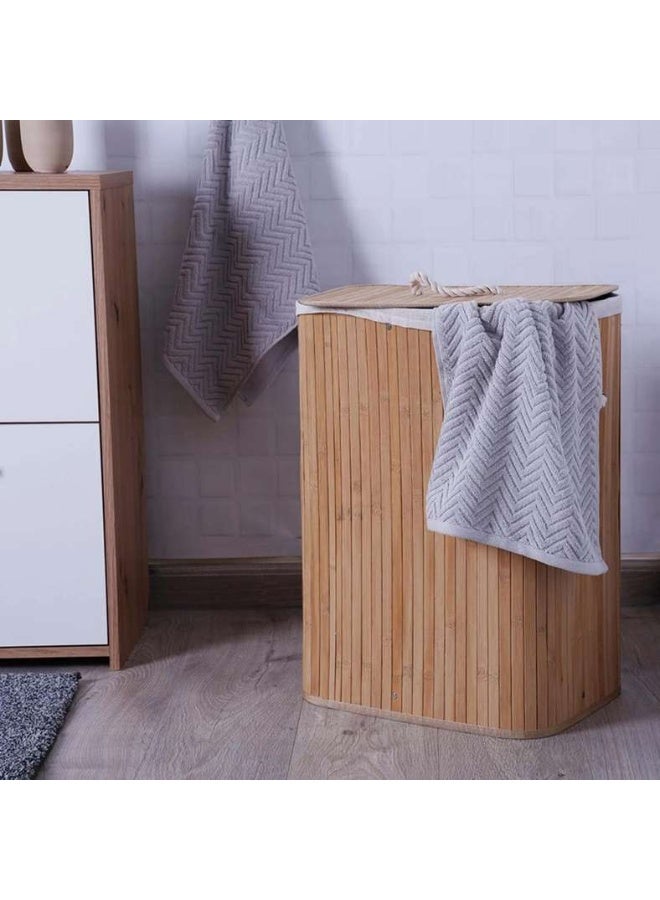 Pan Home Gervase Foldable Bamboo Laundry Hamper 42X32X60CM-Natural - Image 1