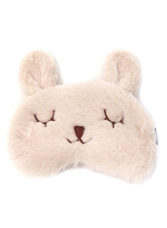 Honbay Plush Rabbit Sleeping Eye Mask Cute Cartoon Animal Eye Mask for Children (Beige) - Image 1