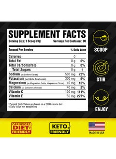 Health & Household Carnivore Electrolytes: Premium Hydration Powder For Carnivore Diet - Balanced Electrolyte Support, Zero Carb, Keto Friendly - Optimal Energy & Recovery - 90 Servings (Unflavored)  - Image 2