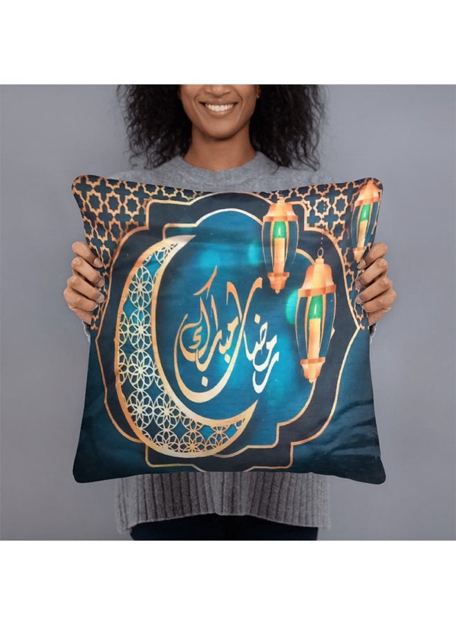 سنوز - كوشن كوفر رمضان ، رمضان مبارك، 45*45 سم, عبوه قطعه واحده - Image 1