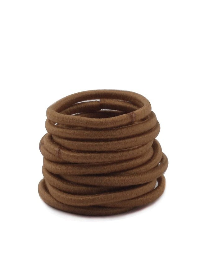 Joyeah 100 Pcs Baby Girls Hair Ties No Crease Hair Bands Elastic Ponytail Holders Thin Hair (2 mm x 2.5 cm,Light Brown) - Image 3