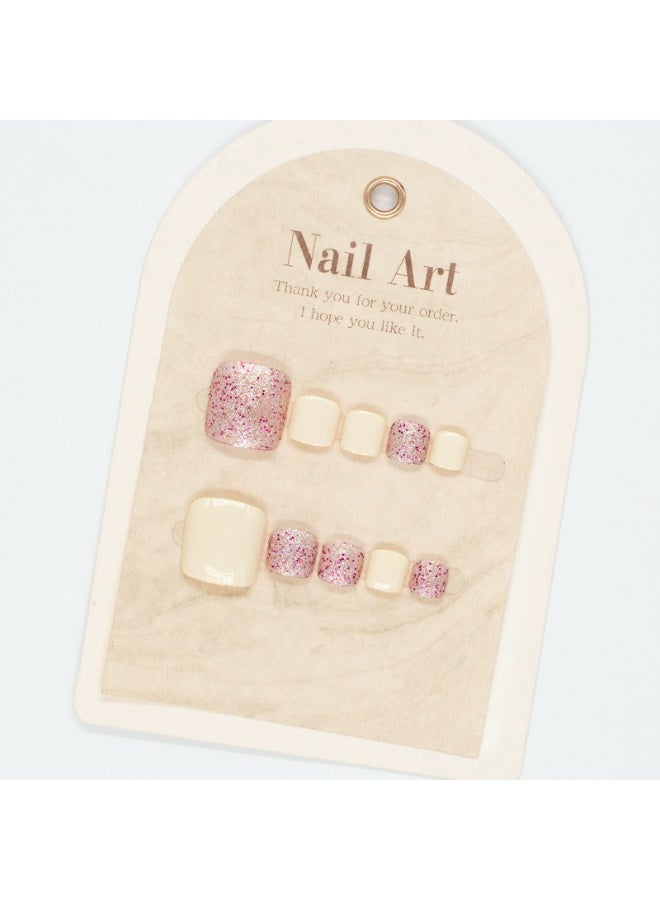 Goolsky أظافر تو براس أون باللون الأبيض الحليبي مع لمعة لأسلوب الشاطئ الصيفي - Image 2