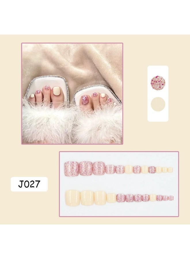 Goolsky أظافر تو براس أون باللون الأبيض الحليبي مع لمعة لأسلوب الشاطئ الصيفي - Image 3