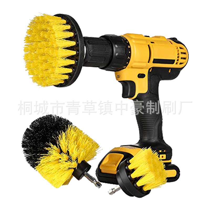 Factory Electric Drill Brush Head Three-Piece Set Household Car Electric Cleaning Brush Head Suit Sale - Image 3