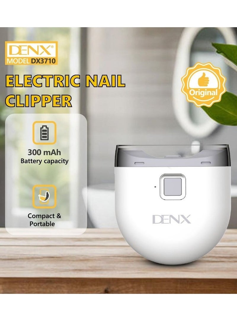 Denx Automatic Electric Nail Clipper, Nail Polisher, Nail Clipper And File 2 In 1, 2 In 1 Design, Usb Rechargeable Safe Nail Clipper For Kids, Seniors And Adults (White) - Image 3