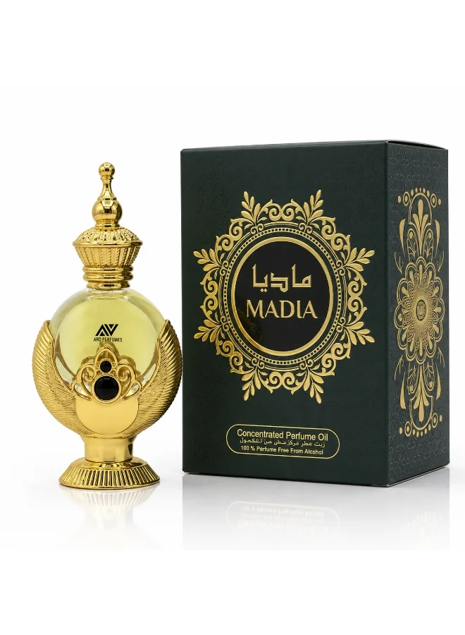 ARD PERFUMES Ard Perfumes Madia Attar 12ml – Women's Concentrated Perfume Oil (CPO), Floral Gourmand Vanilla Musk Fragrance, Long Lasting