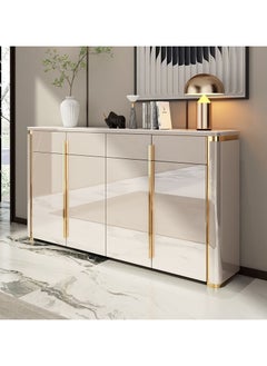 AWD Shoe Cabinet Organizer Wooden Shoe Rack Storage Cabinet 8 Tier Large Capacity Adjustable Shelves, 4 Drawers Free Standing Shoe Cabinet For Home Entryway Hallway Bedroom Modern Furniture  - Image 3