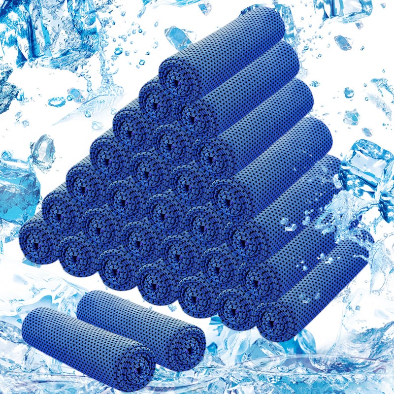 LYDTICK 30Pack Cooling Towels for Neck and Face 40x12 Ice Microfiber Cooling Towels Bulk for Workout Chill Sweat Towels Cooling Neck Wraps for Gym Yoga Golf Running Sport - Image 2