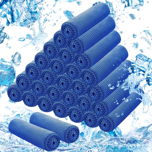 LYDTICK 30Pack Cooling Towels for Neck and Face 40x12 Ice Microfiber Cooling Towels Bulk for Workout Chill Sweat Towels Cooling Neck Wraps for Gym Yoga Golf Running Sport - Image 1