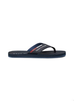 TOMMY HILFIGER Men's Comfort Hilfiger Beach Flip Flops - Polyester, Blue  - Image 1