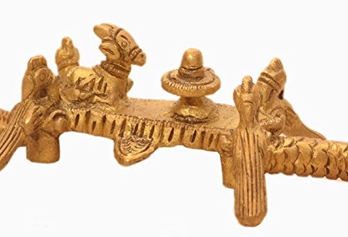Purpledip Rare Collection Lord Mahadev Shivaling Statue Idol with Nandi On Sheshanag (10921) - Image 3