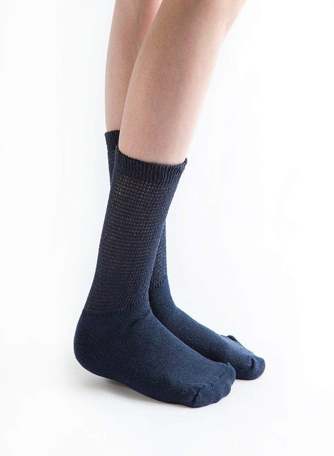 Doc Ortho Loose Fit Cotton Diabetic Socks for Men and Women, 3 Pairs, Crew - Image 1