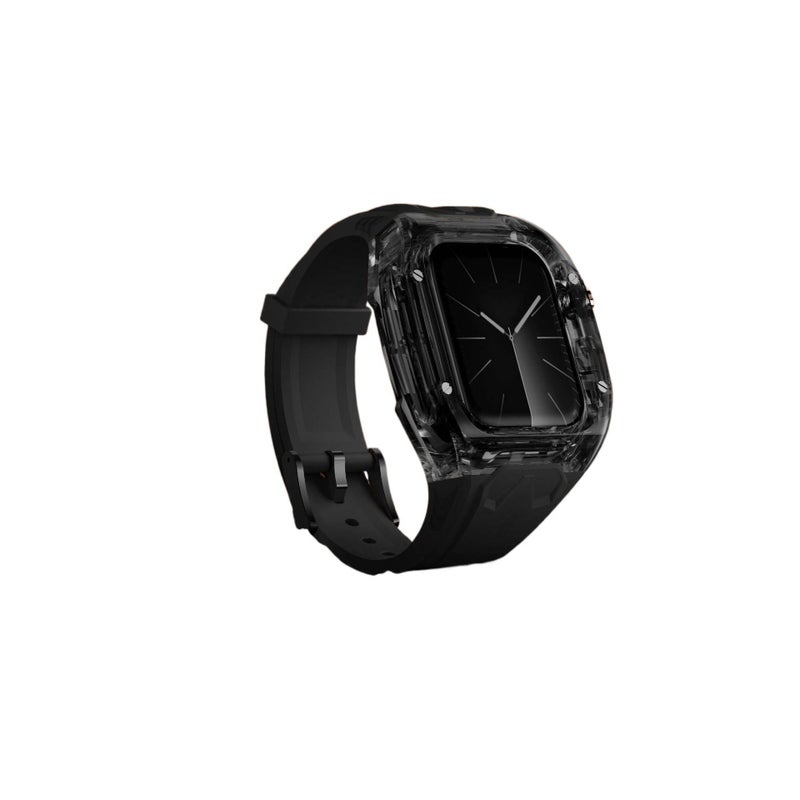 AD Black Smartwatch Band Compatible with Apple Watch with Adjustable Fit Replacement Strap for Daily Wear - Image 1