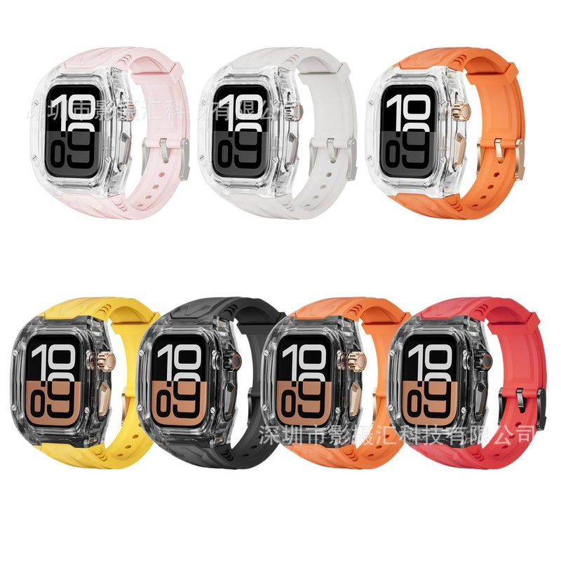 AD Black Smartwatch Band Compatible with Apple Watch with Adjustable Fit Replacement Strap for Daily Wear - Image 3